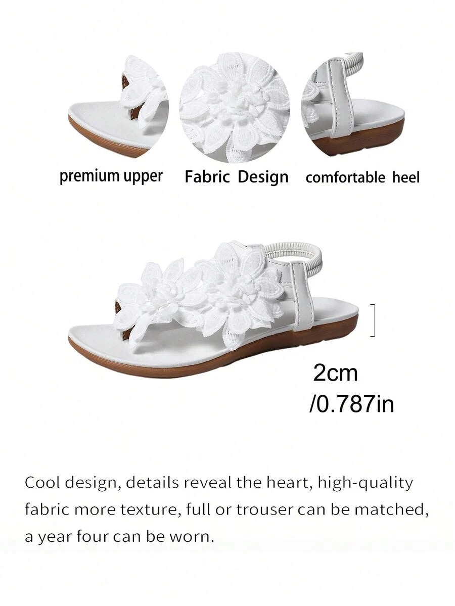 Floréa | Orthopaedic Sandals with Applied Flowers