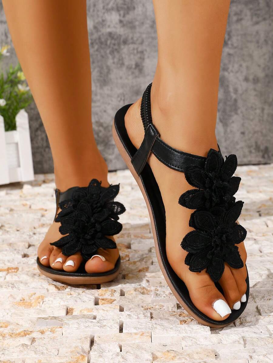 Floréa | Orthopaedic Sandals with Applied Flowers