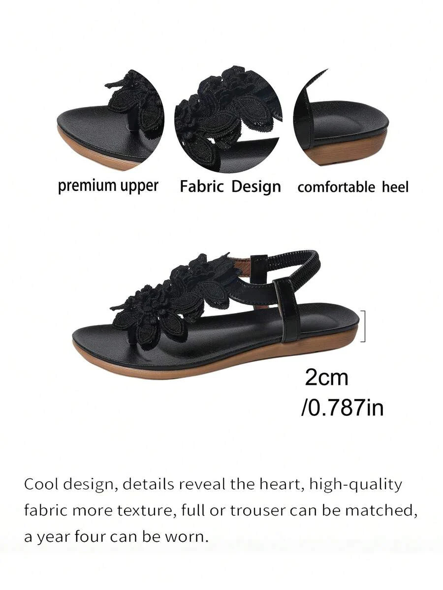 Floréa | Orthopaedic Sandals with Applied Flowers