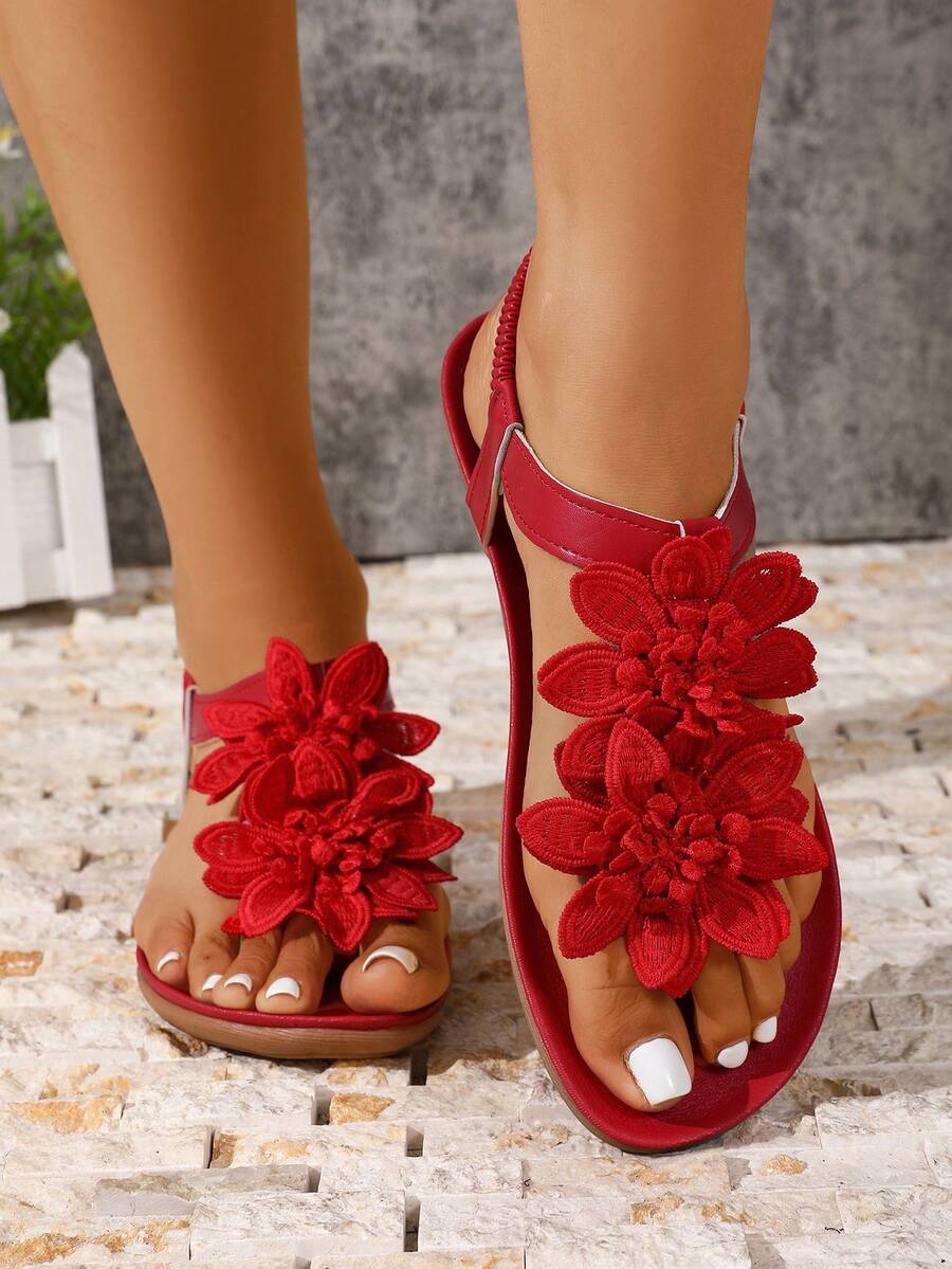 Floréa | Orthopaedic Sandals with Applied Flowers