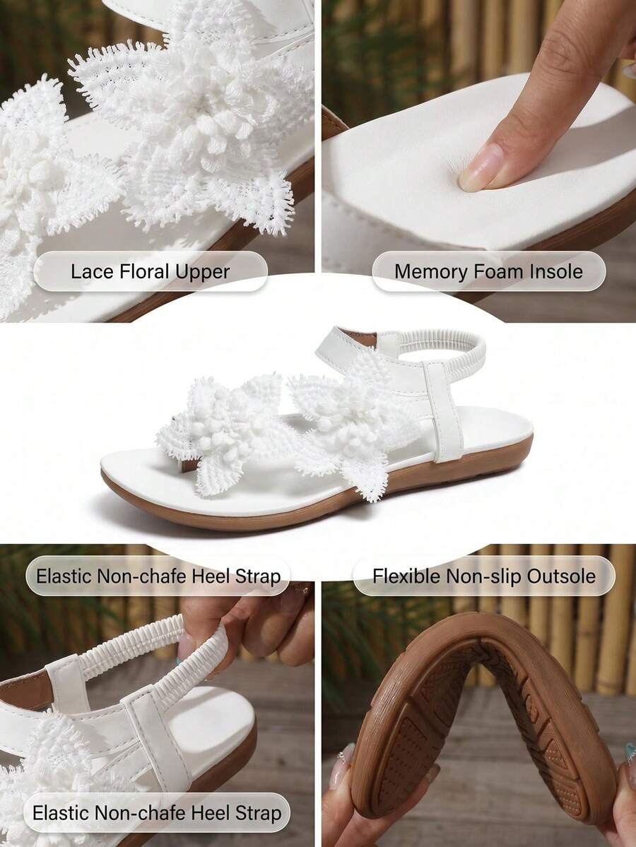 Floréa | Orthopaedic Sandals with Applied Flowers
