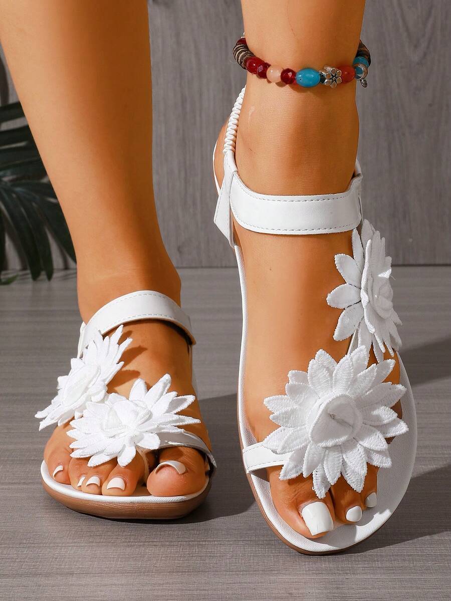 Floréa | Orthopaedic Sandals with Applied Flowers