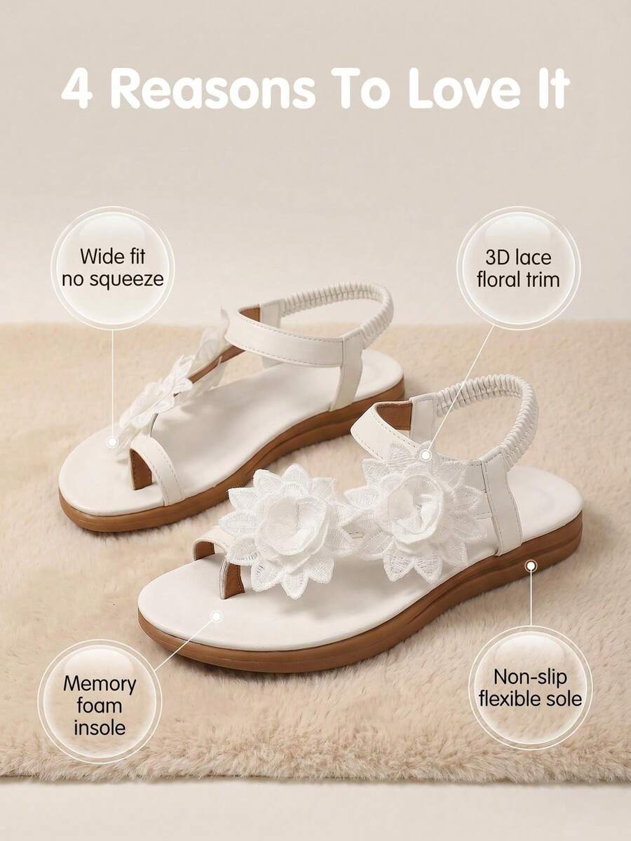 Floréa | Orthopaedic Sandals with Applied Flowers