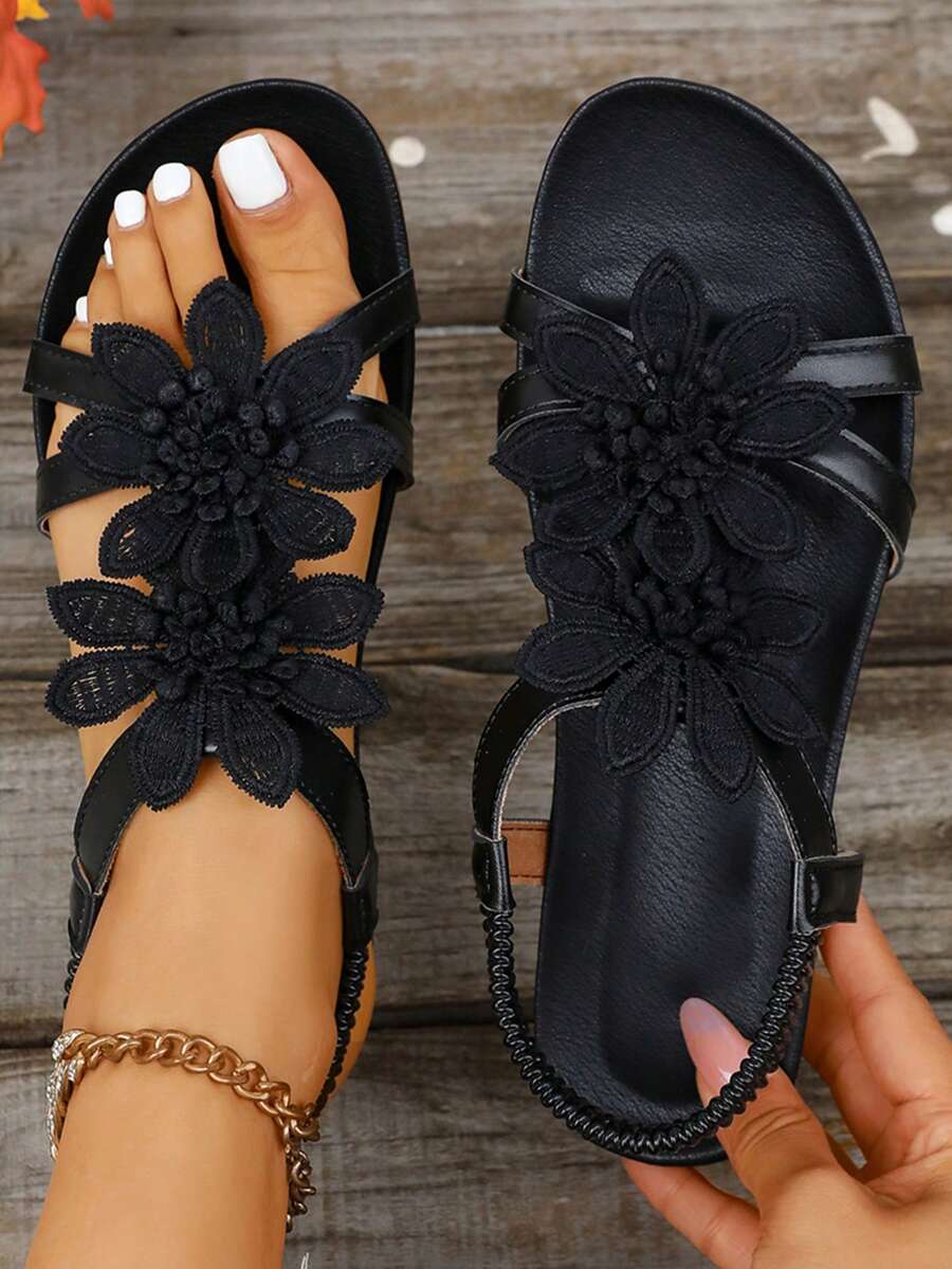 Floréa | Orthopaedic Sandals with Applied Flowers