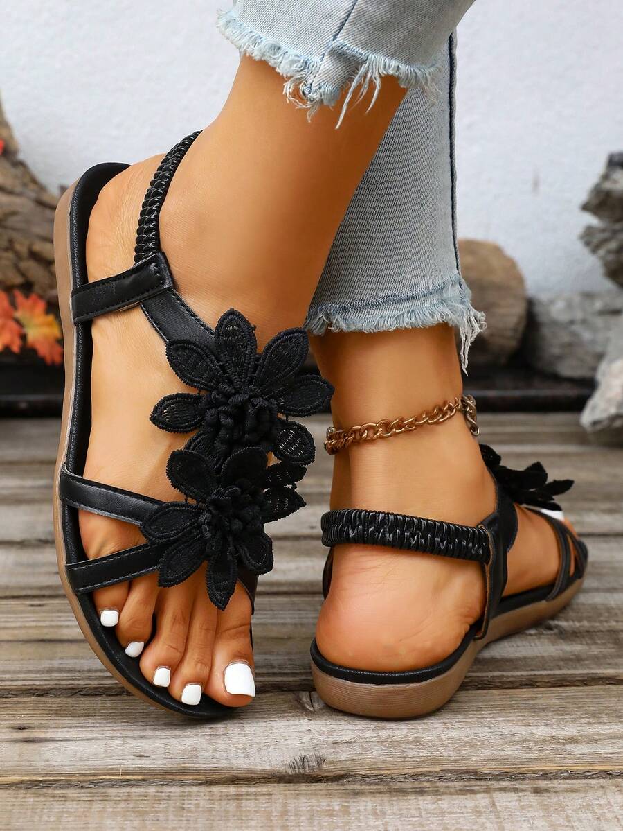 Floréa | Orthopaedic Sandals with Applied Flowers