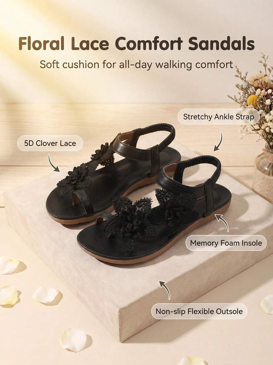 Floréa | Orthopaedic Sandals with Applied Flowers