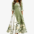 Sage - Garden Rose Pocket Maxi Dress