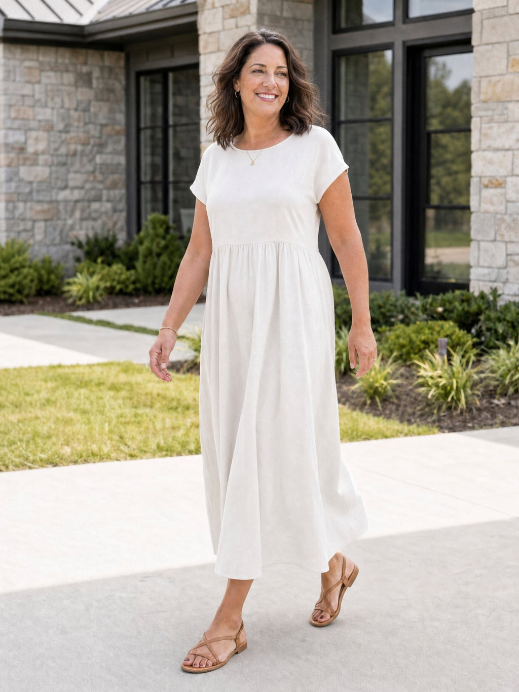 Gracie - Relaxed Midi Dress with Pockets