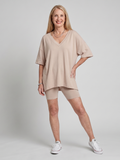 Lucinda | V Neck Top And Shorts Relaxed Fit Set