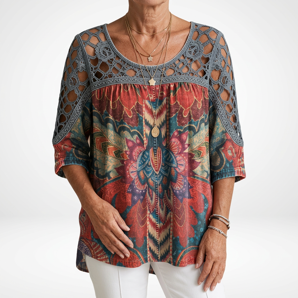 Zénaïde™ | Ethnic Print Blouse