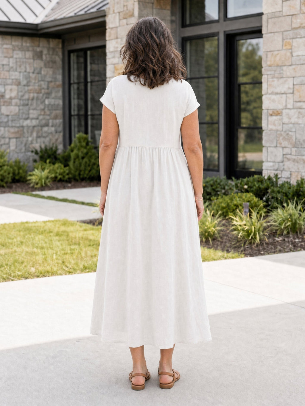 Gracie - Relaxed Midi Dress with Pockets