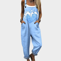 Comfortable Printed Overalls
