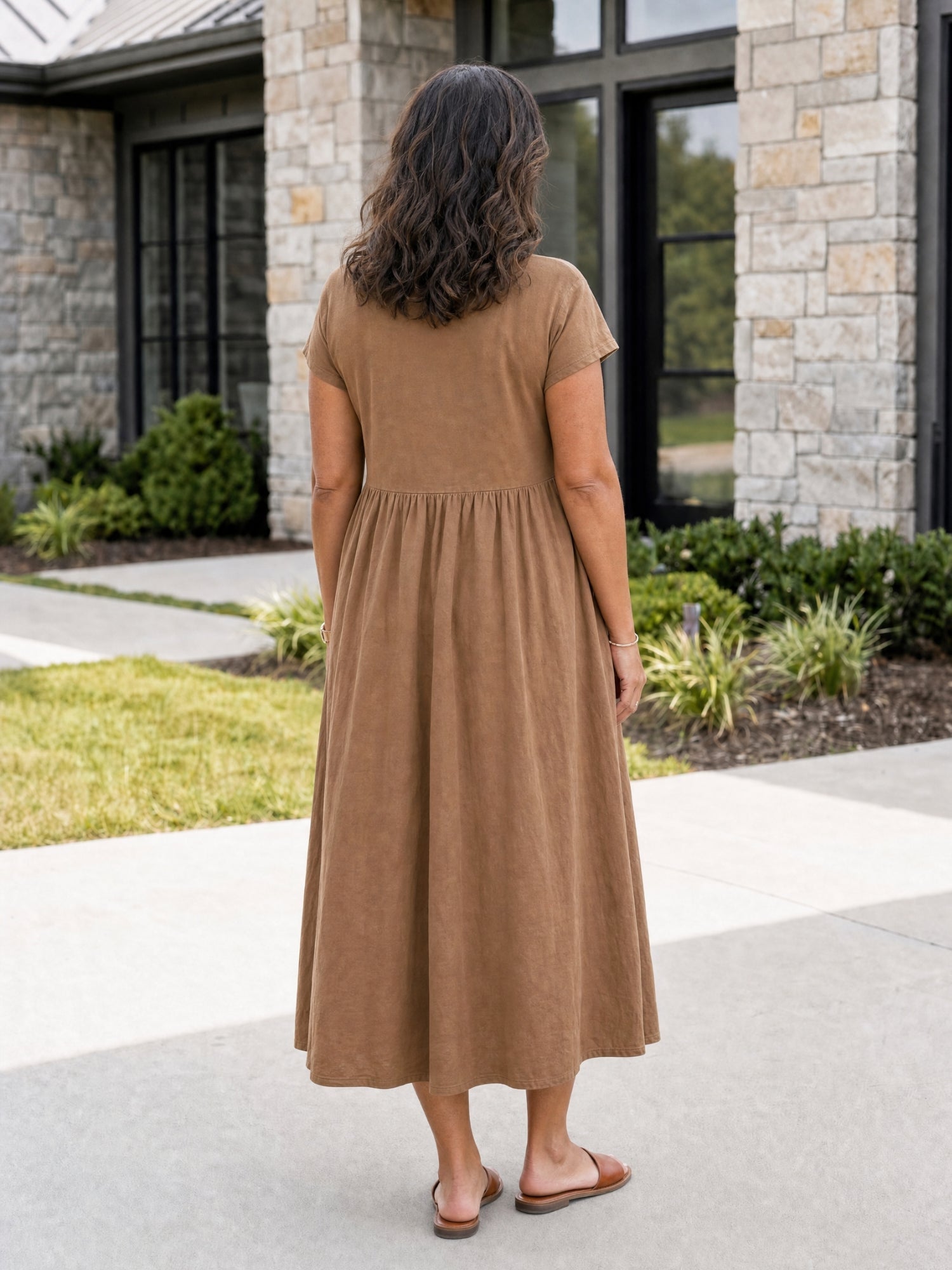 Gracie - Relaxed Midi Dress with Pockets