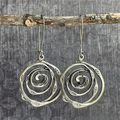Labyrinthine Silver Earrings