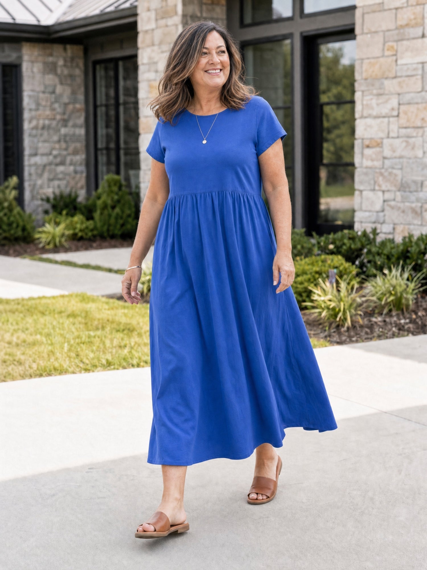 Gracie - Relaxed Midi Dress with Pockets