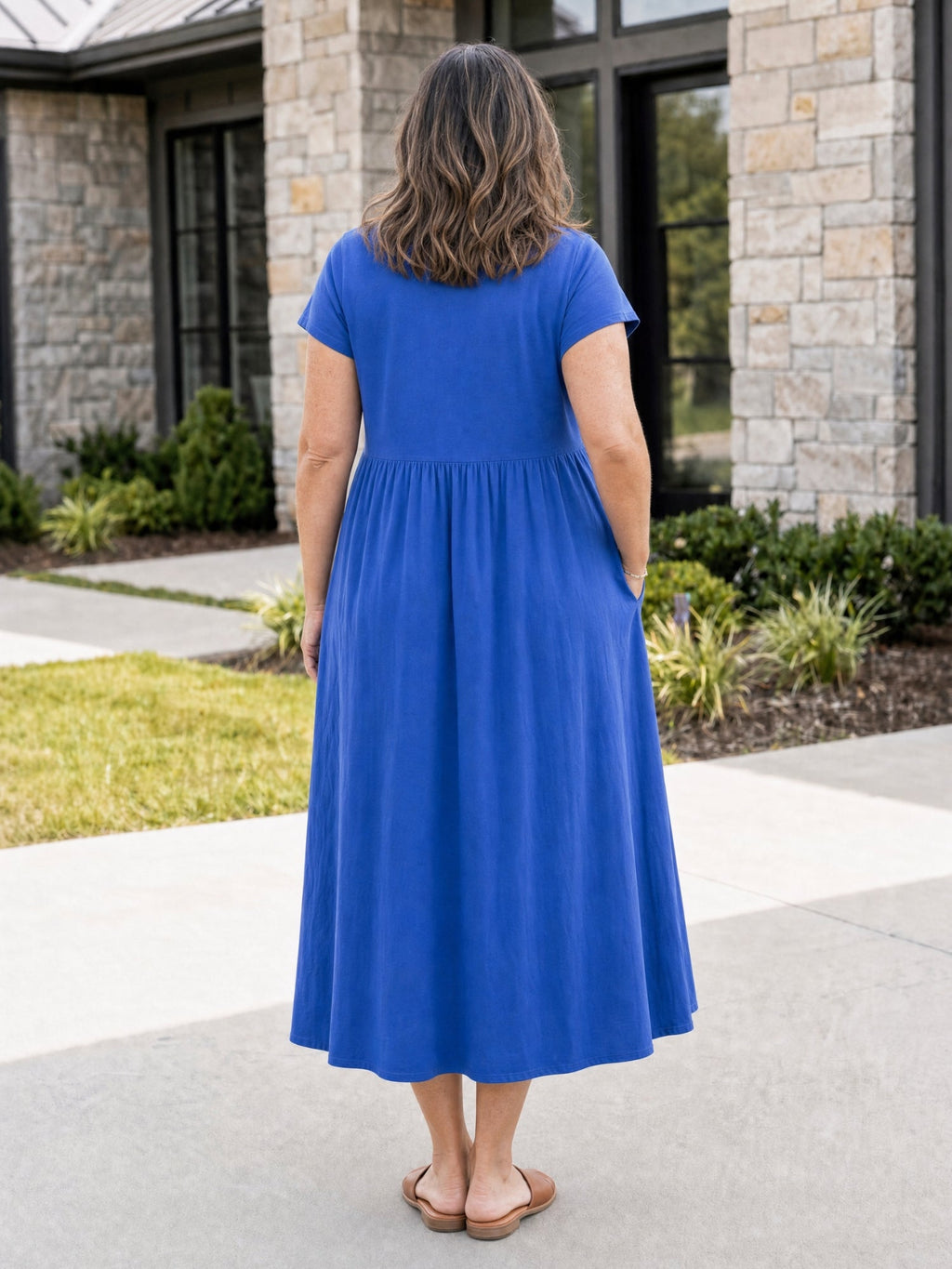 Gracie - Relaxed Midi Dress with Pockets