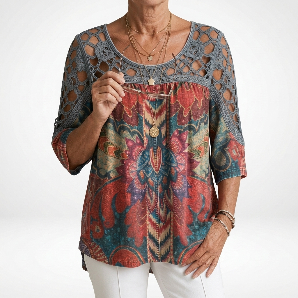 Zénaïde™ | Ethnic Print Blouse