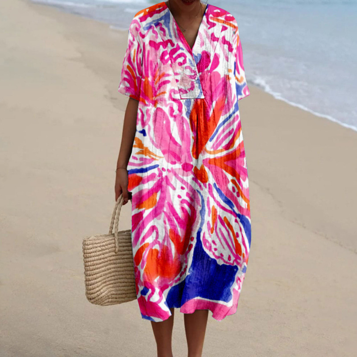 Amara™ | Summer Tie & Dye Dress in Bright Colours