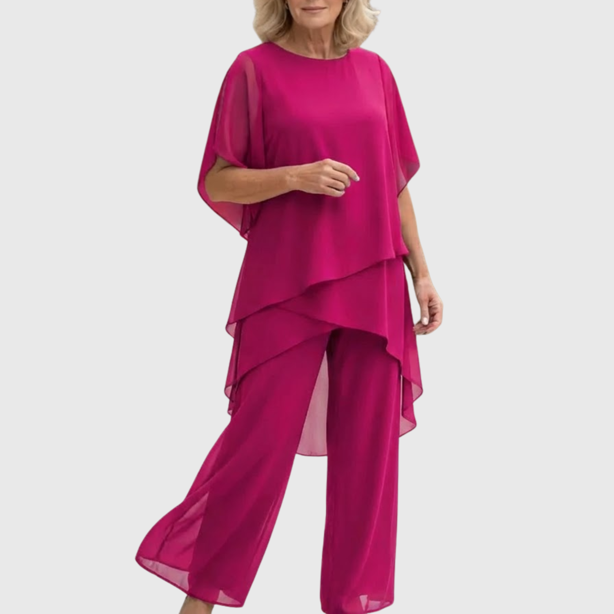 Linda | Draped Palazzo Trousers Set