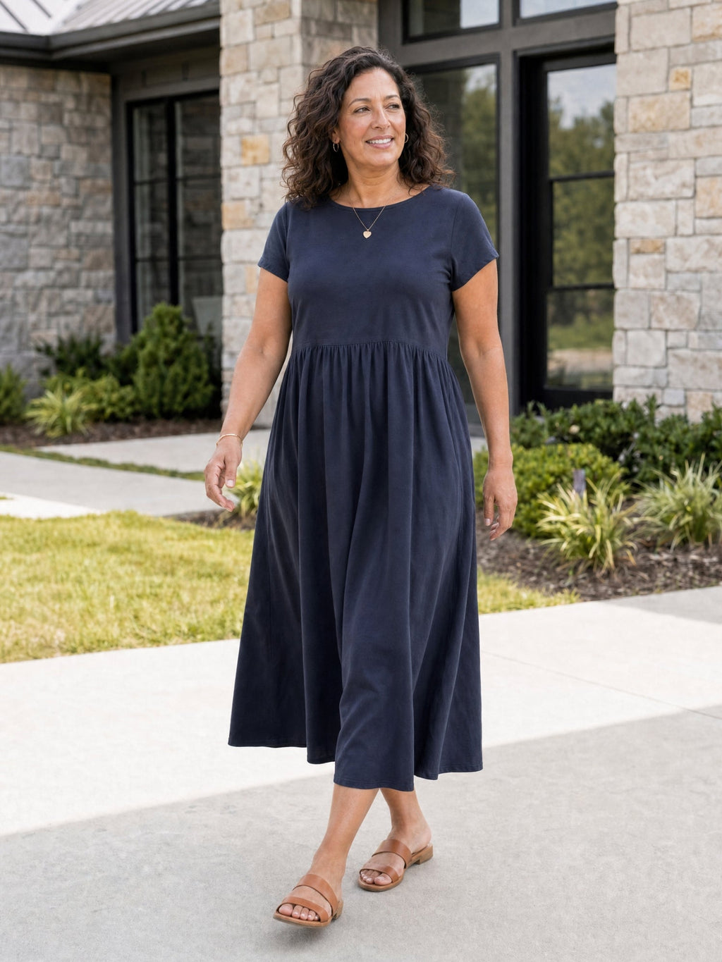 Gracie - Relaxed Midi Dress with Pockets