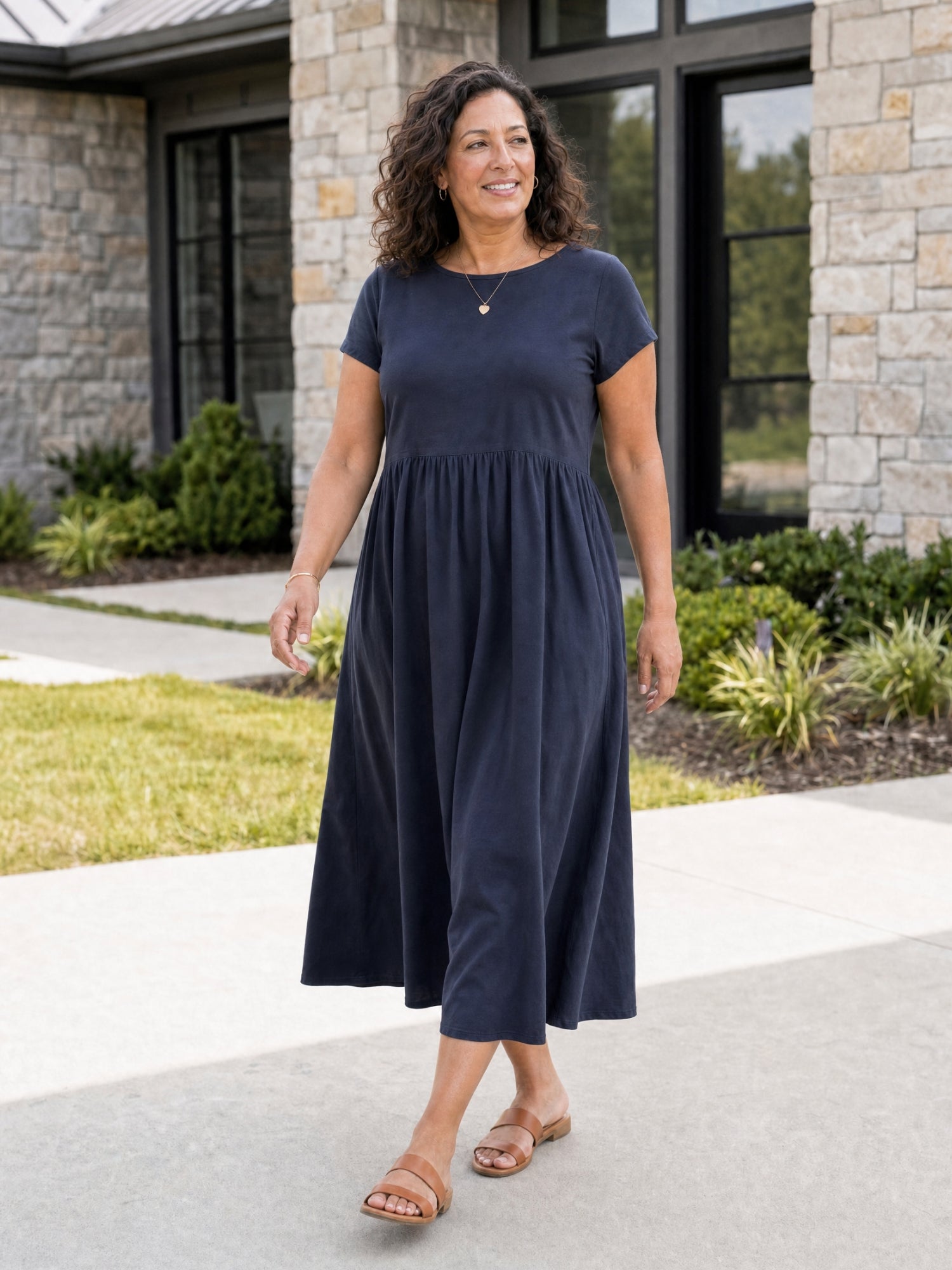 Gracie - Relaxed Midi Dress with Pockets