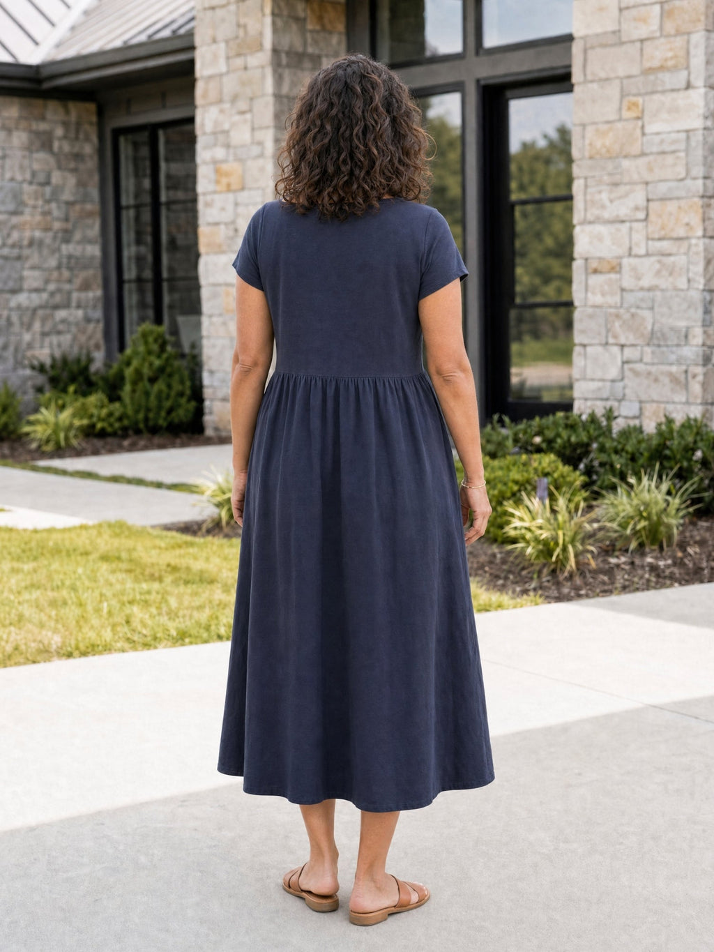 Gracie - Relaxed Midi Dress with Pockets
