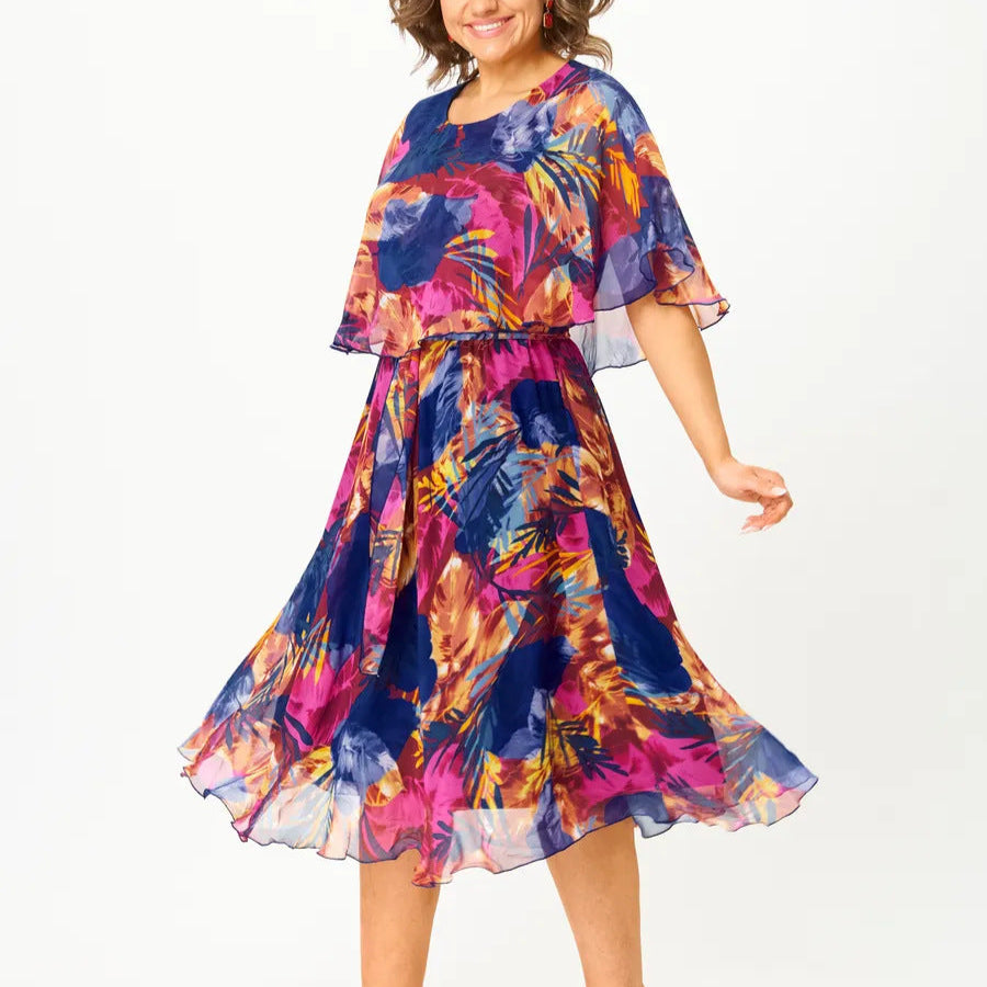 JUDITH | COMFORTABLE PLUS SIZE CHIFFON DRESS