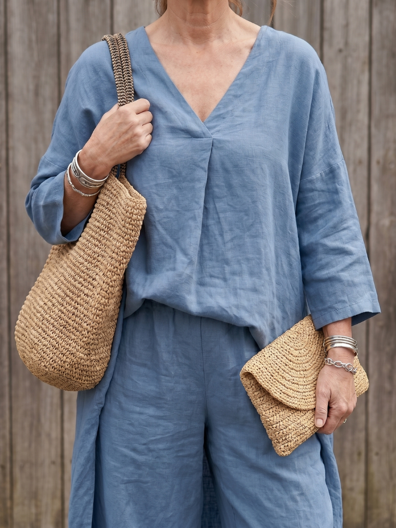 Onyx | Loose Tunic Top Wide Leg Trouser Set