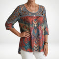 Zénaïde™ | Ethnic Print Blouse