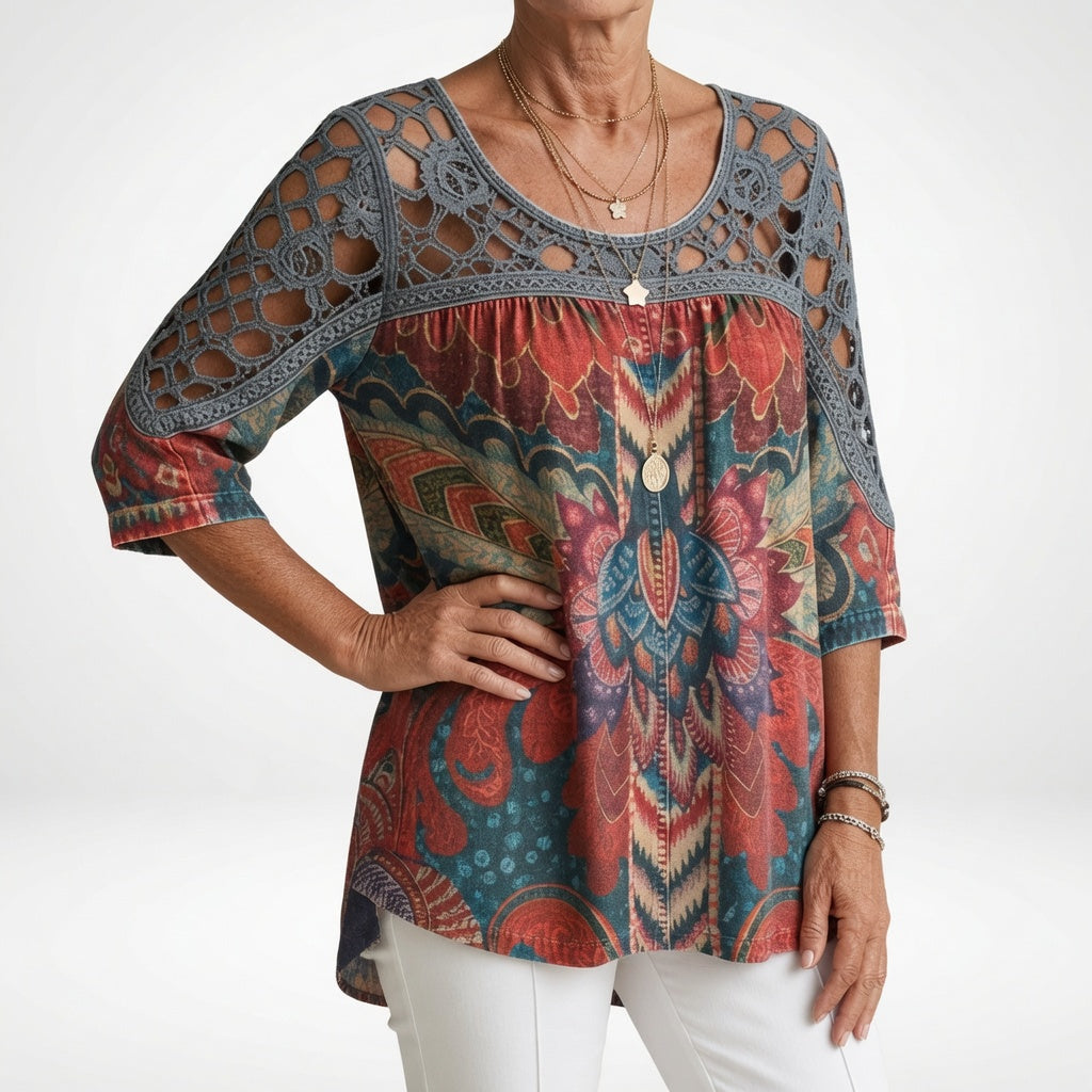 Zénaïde™ | Ethnic Print Blouse
