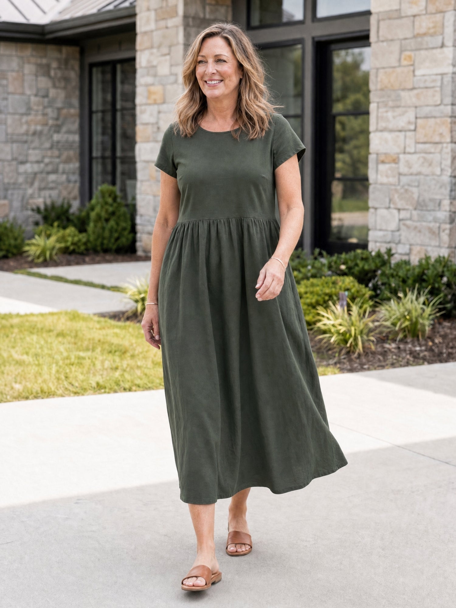 Gracie - Relaxed Midi Dress with Pockets