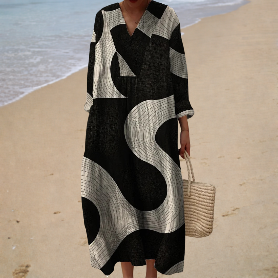 Isaline | Graphic Long Dress