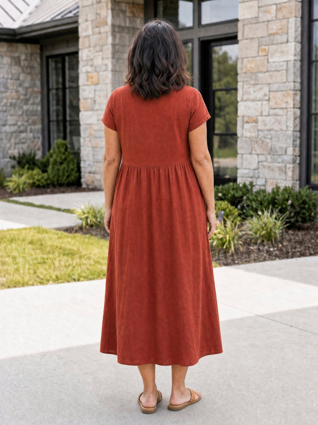 Gracie - Relaxed Midi Dress with Pockets