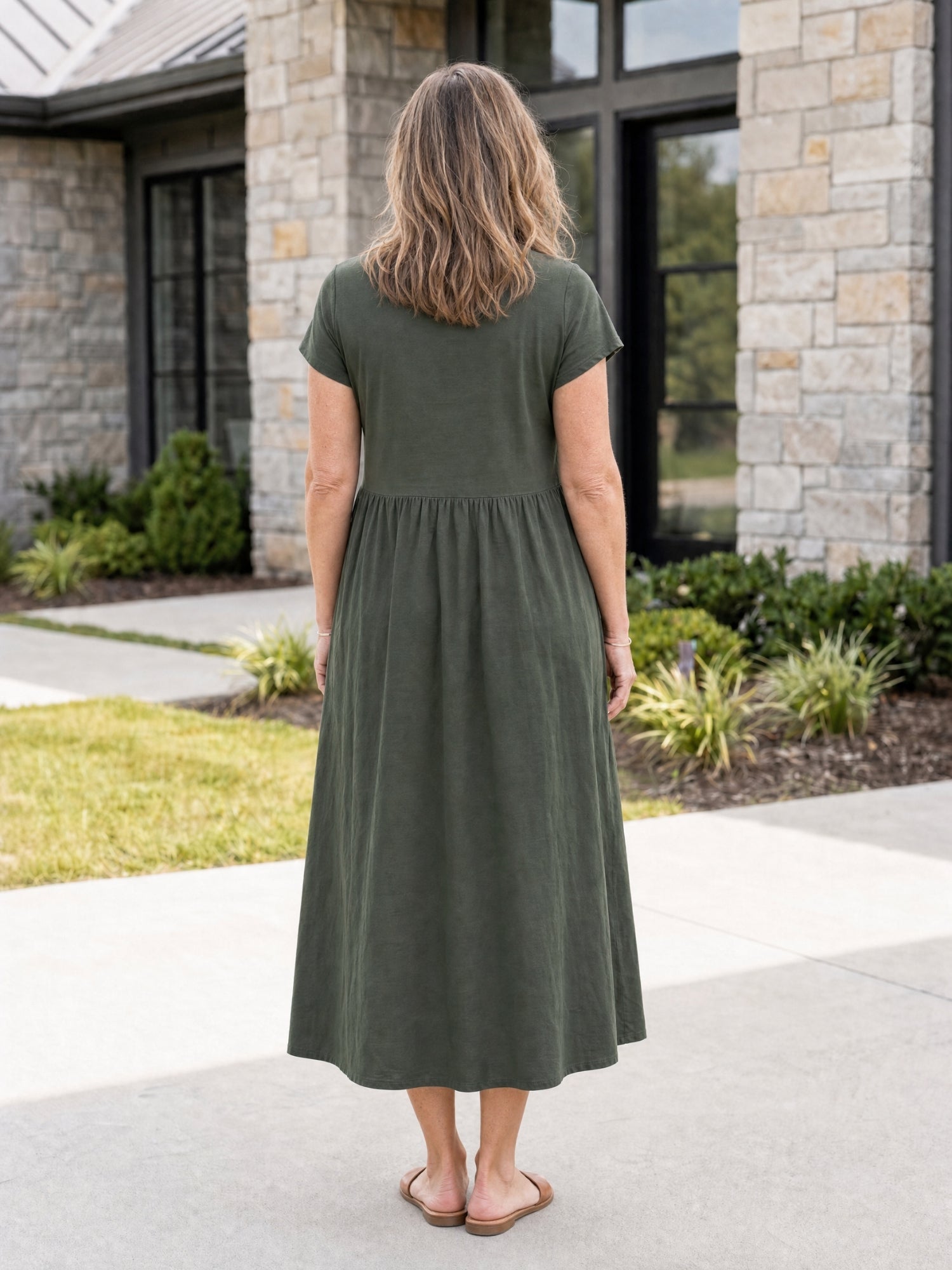 Gracie - Relaxed Midi Dress with Pockets