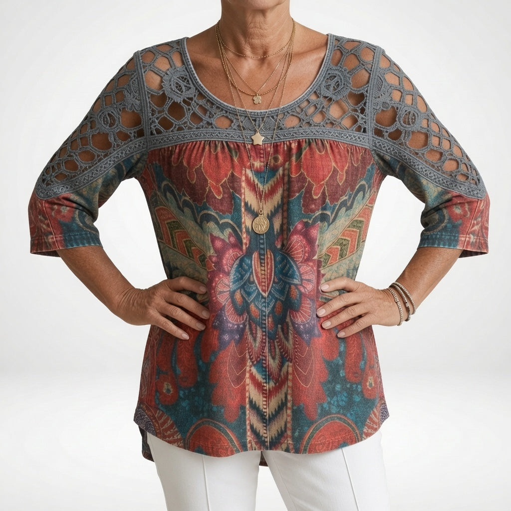Zénaïde™ | Ethnic Print Blouse