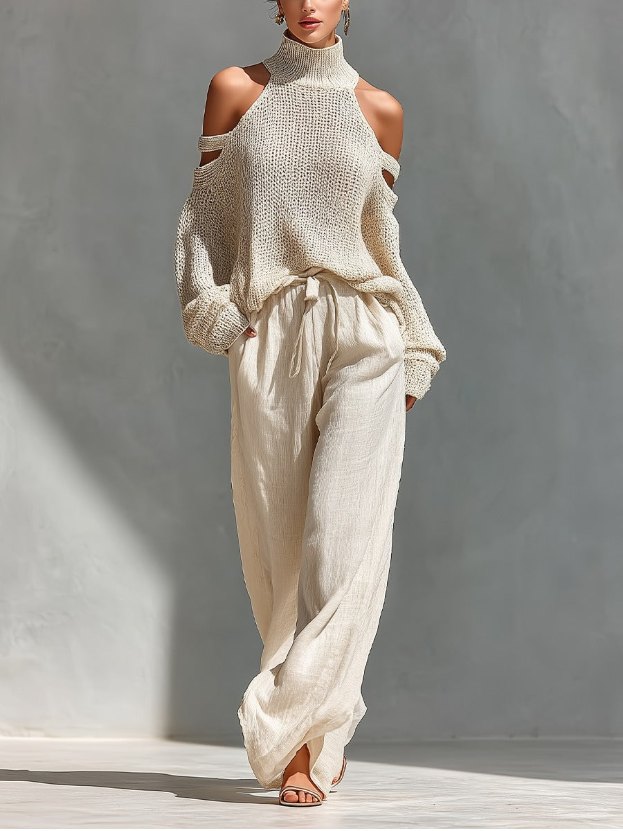 Camilla | Fashionable Knit and Linen Set