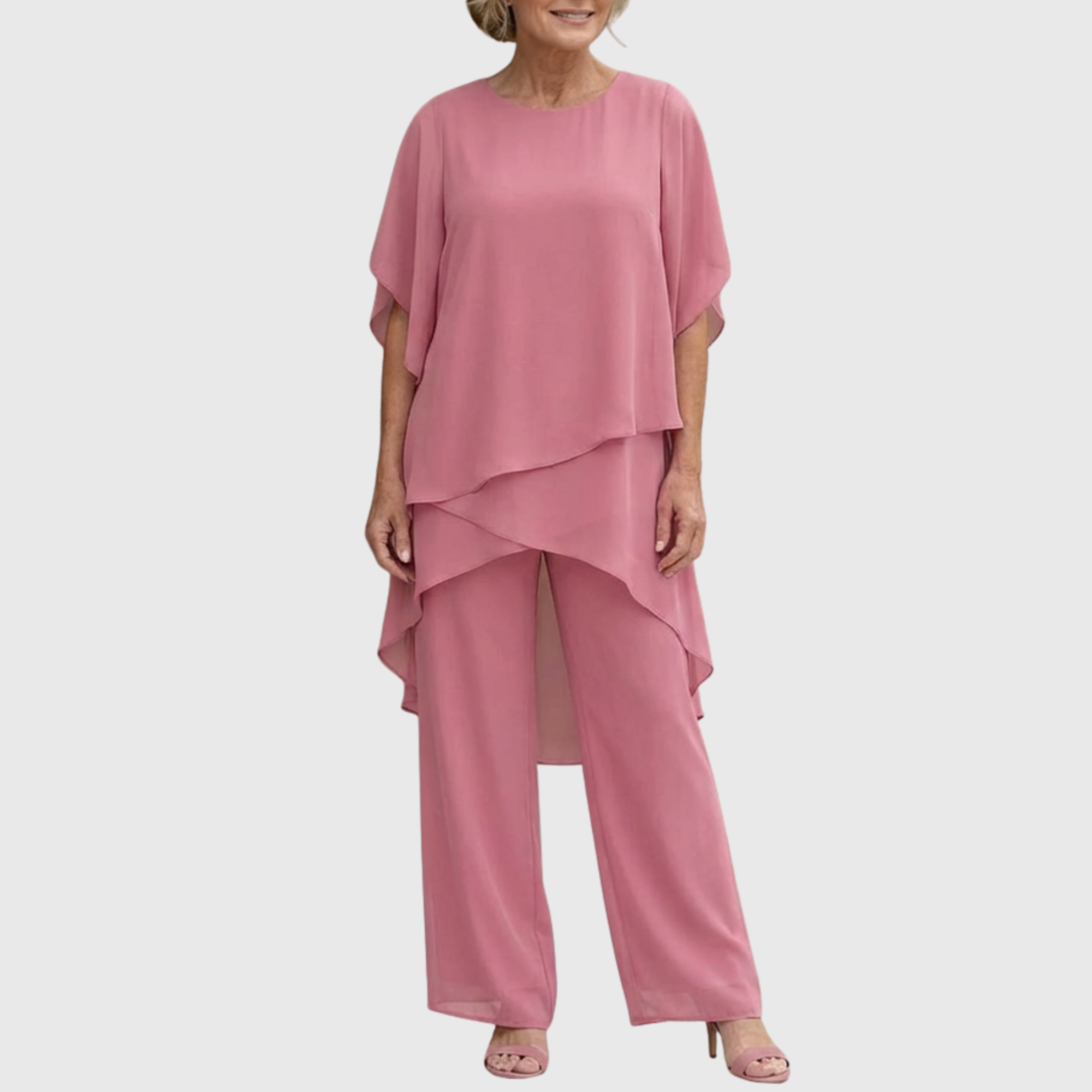 Linda | Draped Palazzo Trousers Set
