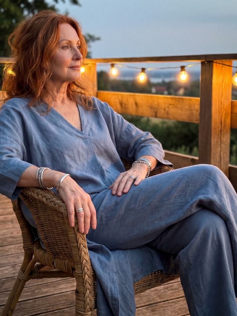 Onyx | Loose Tunic Top Wide Leg Trouser Set