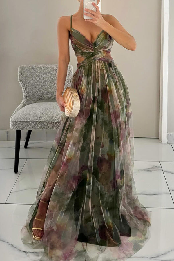 Giselle - Long dress with a charming floral print
