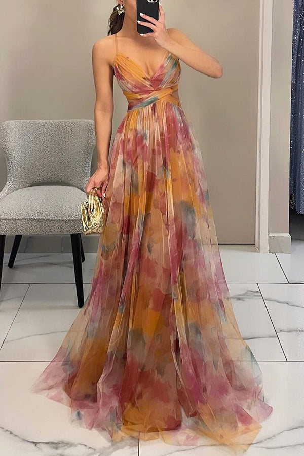 Giselle - Long dress with a charming floral print