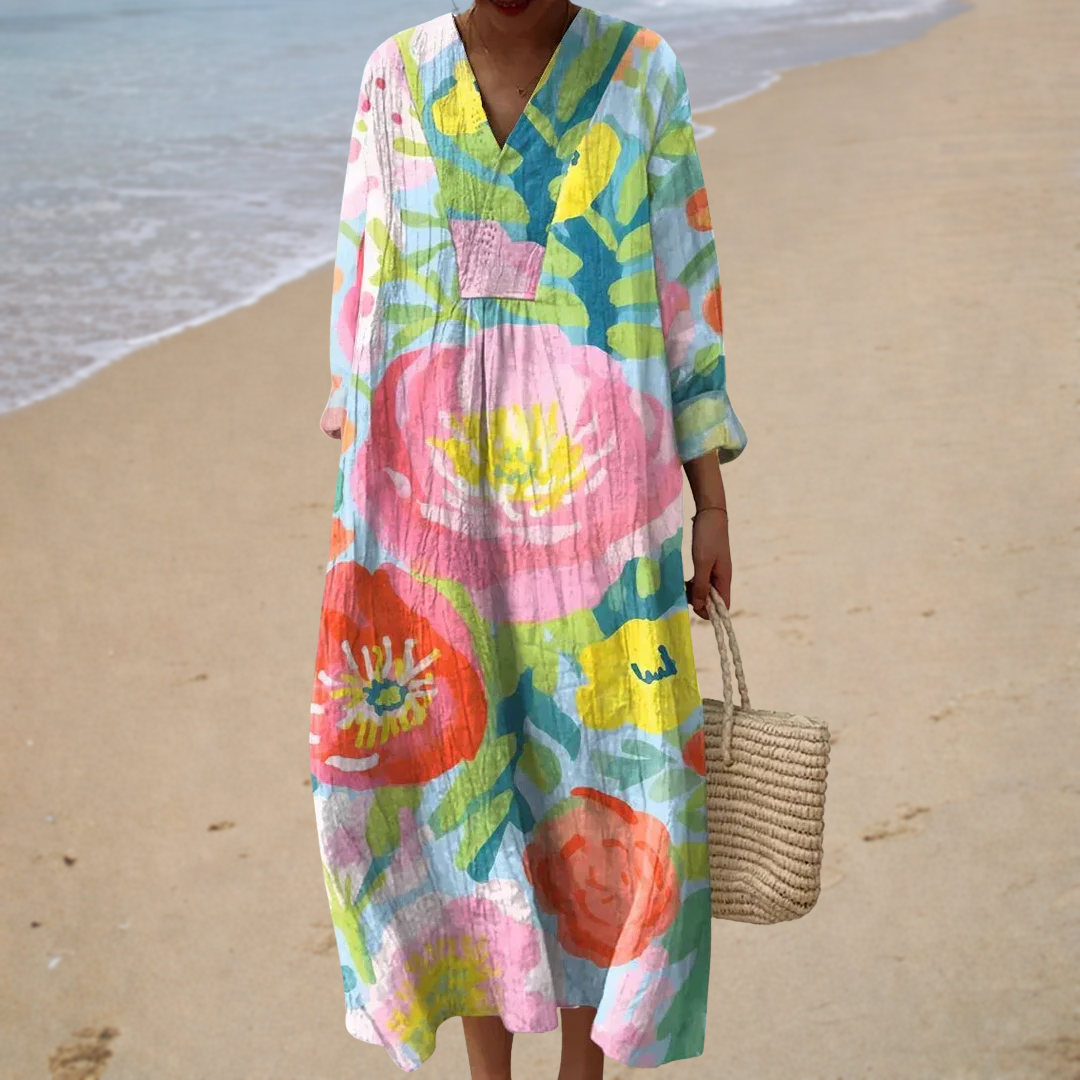 Élise | Bohemian Floral Maxi Dress