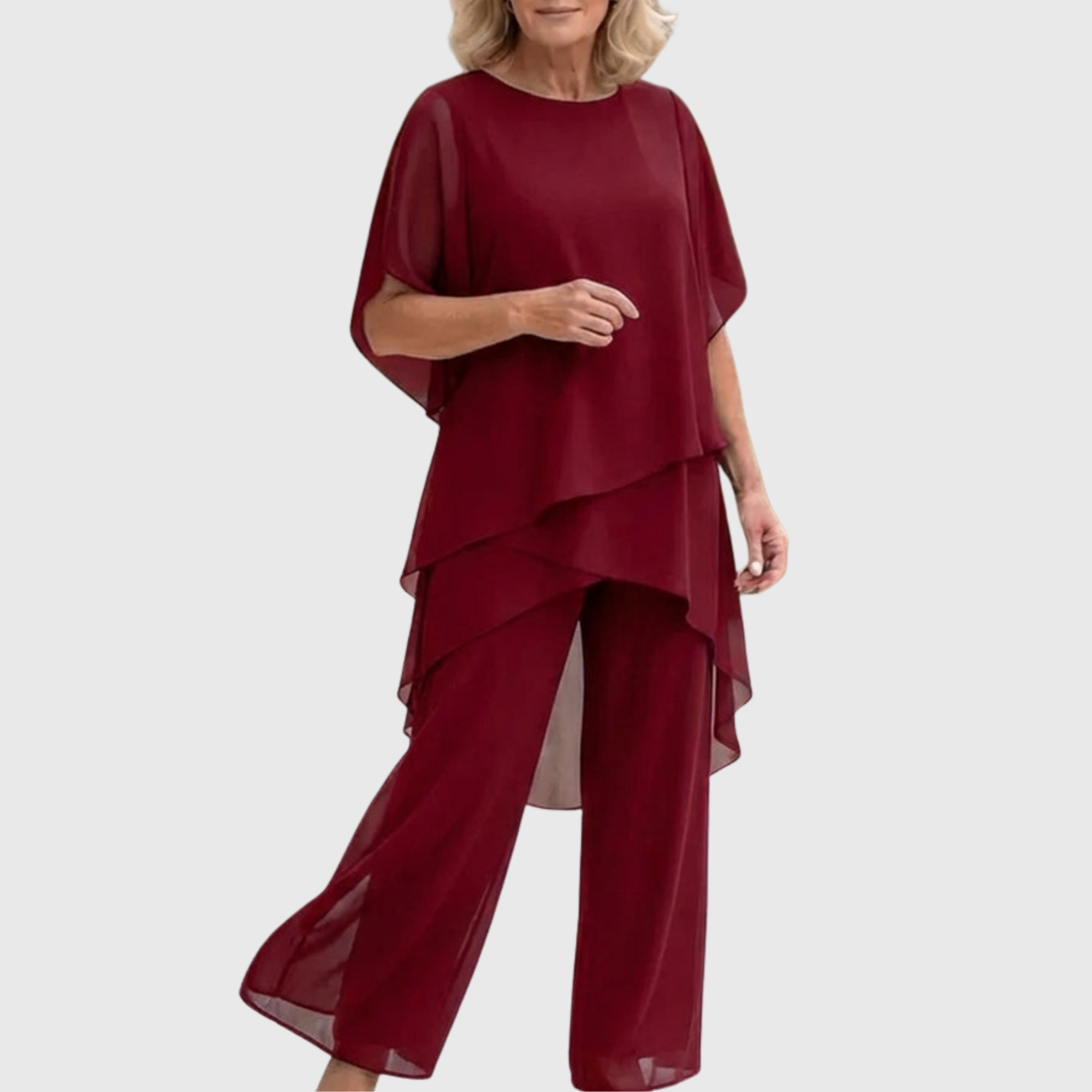 Linda | Draped Palazzo Trousers Set