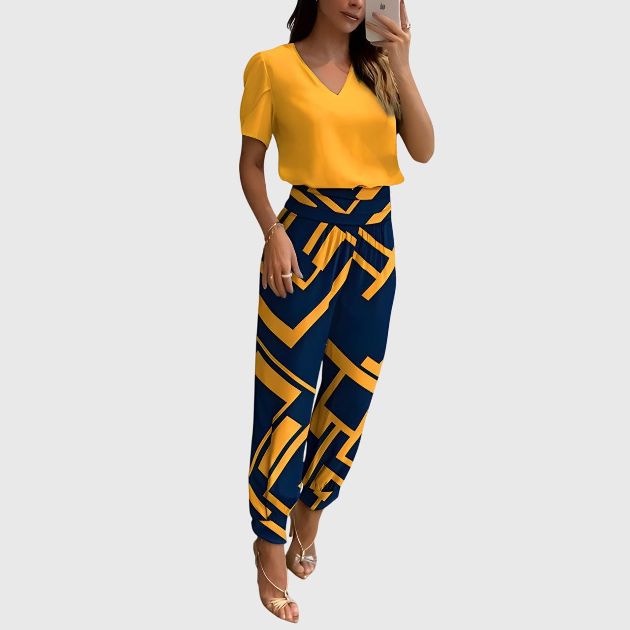 Jennifer™ | Trendy Blouse and Trouser Set