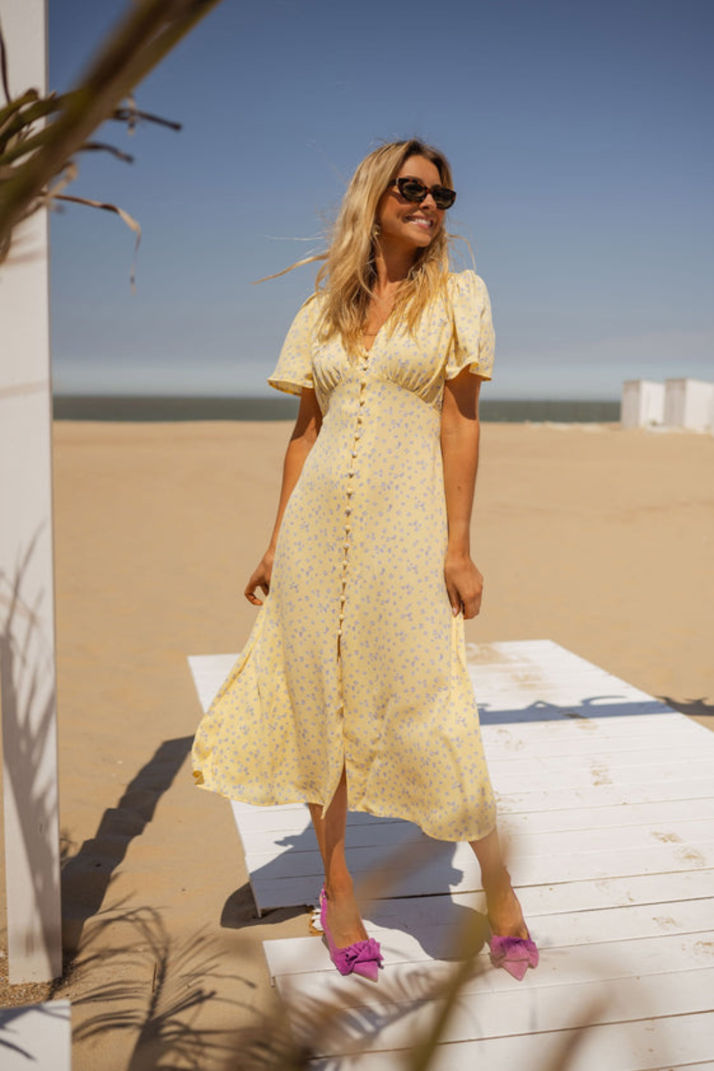Soleil Drape Midi Dress