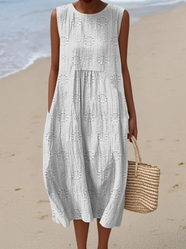 Rose™| Embroidered Midi Dress