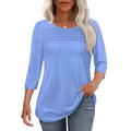 ALLISON | Casual Pleated Front Spring Top