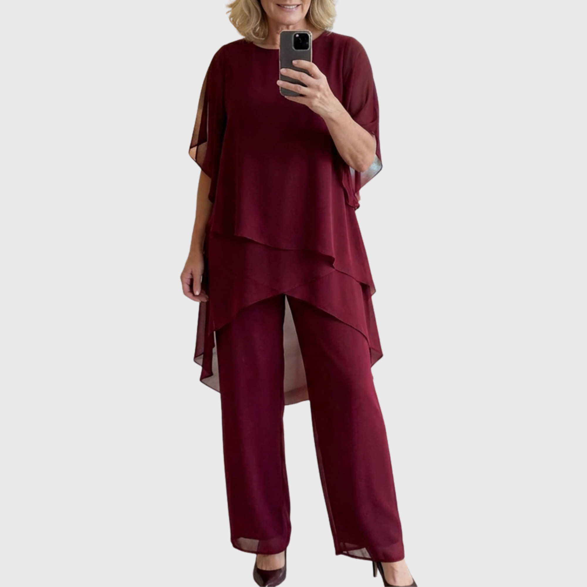 Linda | Draped Palazzo Trousers Set