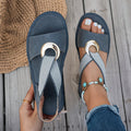 Skylar | Flat Sandals With Metal Buckle