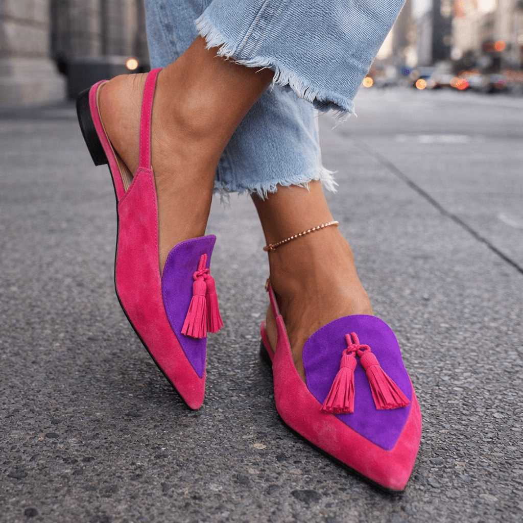 Rosemary | Bicolour Flat Mule