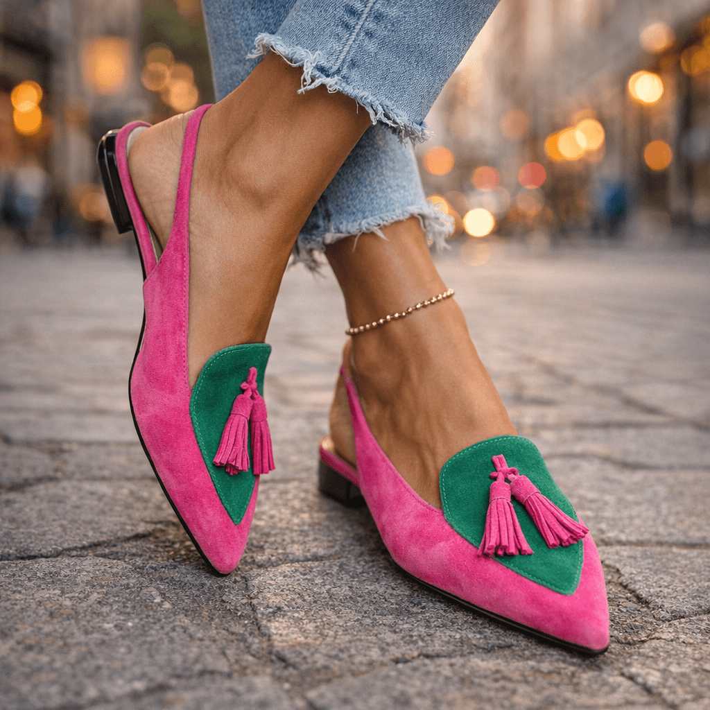 Rosemary | Bicolour Flat Mule